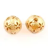 Wholesale Jewelry Accessories Solid Hollow Metal Ball Brass Round Flower Vase Beads