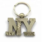 High quality Tourist souvenirs 3d metal new york keychain wholesale