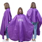 Factory price adult hairdressing hair cutting gown purple barber custom cape