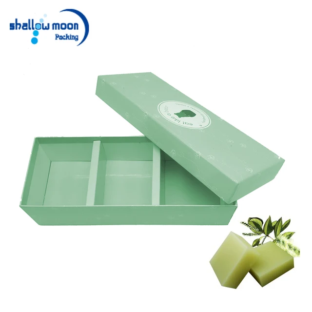3 dividers green paper cardboard boxes packaging luxury gift box
