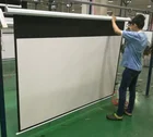 octagonal casing motorized projector screen round projection screen