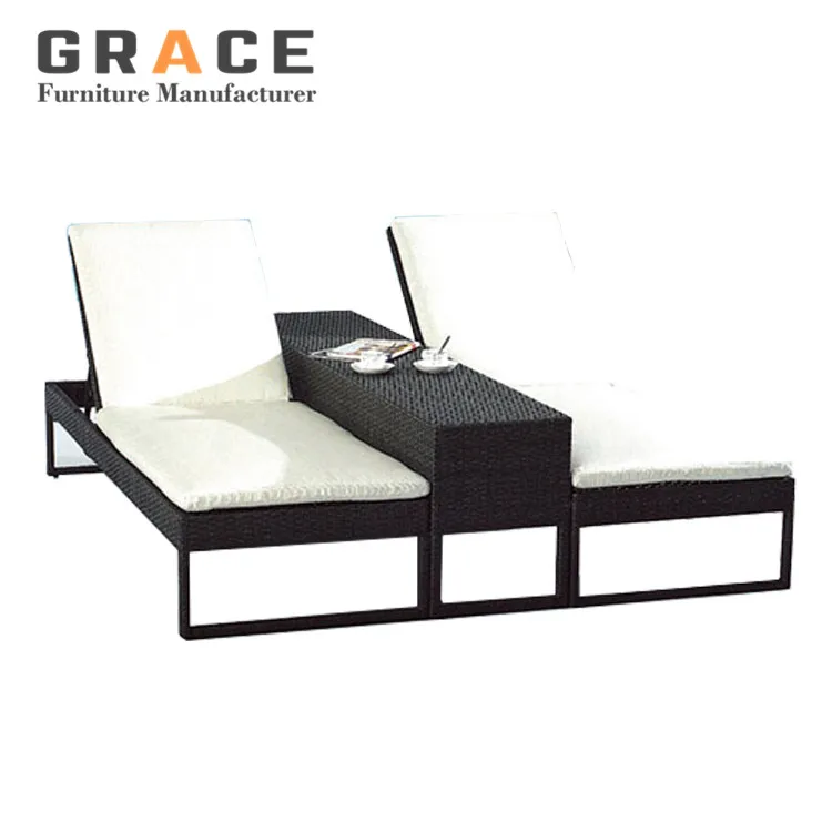 people lounger furniture resin rattan double sun lounger buy resin