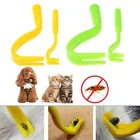 Plastic Ctenocephalides canis pet flea riddon louse tick remover hook tire-tic