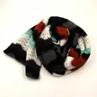 Wholesale New Style Grey White Acrylic/Polyester knitted scarves