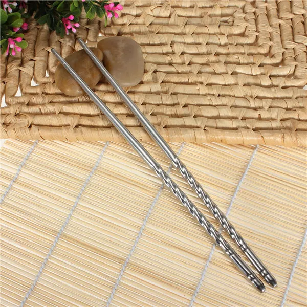 2016 Hot Sale 5Pair/lot Chinese Stylish Non-slip Design Stainless Steel Chopstick For Eating