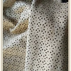Beautiful flower hole punched elastic/stretch suede fabric for garment/decoration/dress