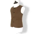 Wholesale Custom Tweed Cheap Waistcoat Men Plaid Formal Suit Cotton Vest