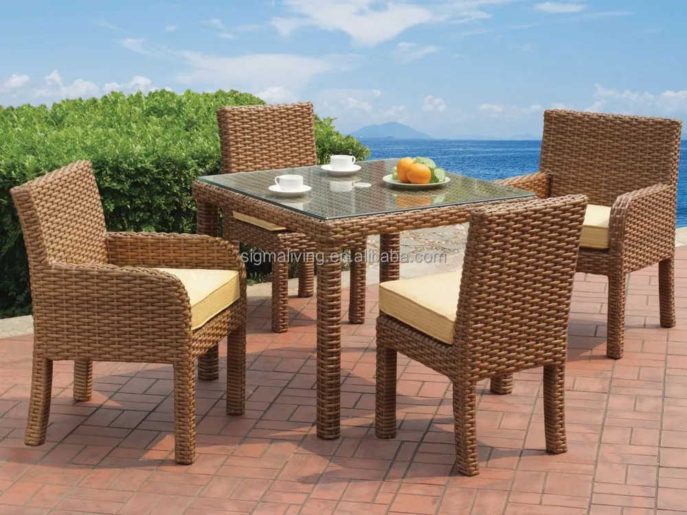 bamboo cane furniture  bistro chair  rattan dining table and chair set