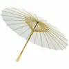 PoeticExst out door wedding favors Diameter 23.6 inches long straight plain white Chinese paper parasols for children
