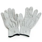 Silver fiber impulse conductive massager gloves with size option