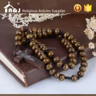 A&J 6 Years Experience high quality natural wood rosary,miraculous Christian Rosary,59 beads crosses for rosaries.