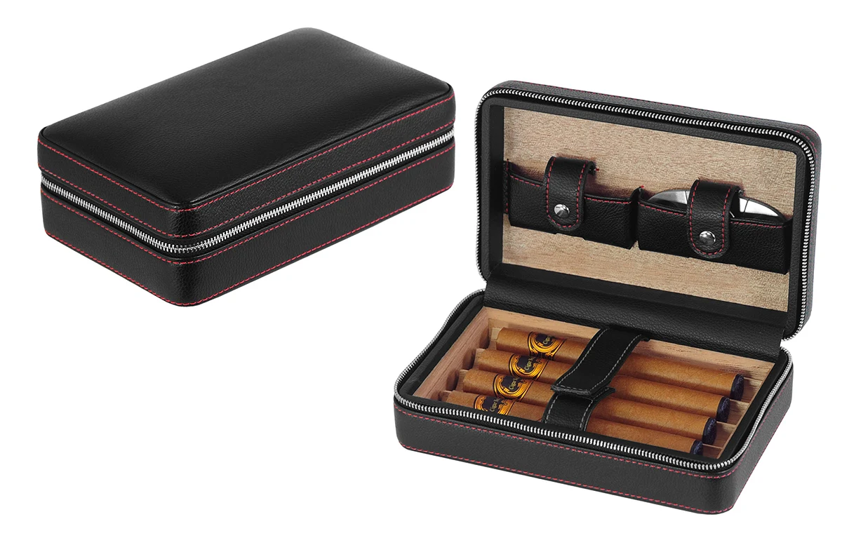 wholesale spanish cedar humidor cases travel leather cuba cigar