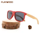 Natural wood plastic frame women sunglasses CE certificate bamboo wooden sun glasses