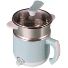 1.8L multifunctional stainless steel cooking pot/ mini rice cooker with steamer/ electric noodle cooker