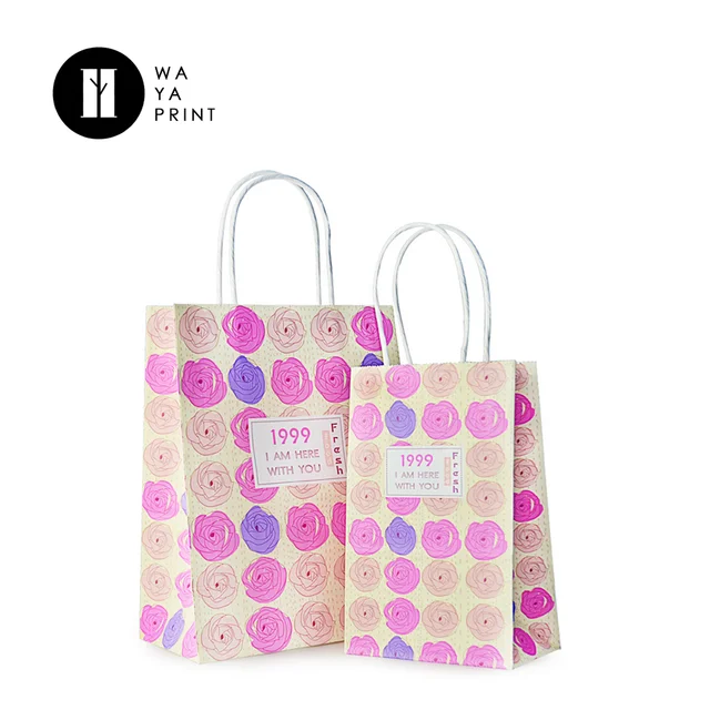 kraft paper print own logo recycled gift package mini paper bag