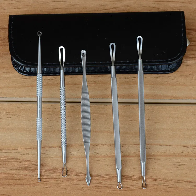 Stainless steel acne needles, 5 sets of acne needles, removal blackhead tools set, acne beauty needle