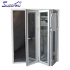 Chinese manufacturer aluminum frame double glazed folding aluminium storm door