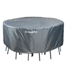 210D Round Patio Furniture Table Chair Set Cover Heavy Duty Outdoor Furniture Cover with Waterproof Backing