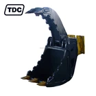 Big opening size hydraulic rotating wood grabble log grapple excavator used grapple attachment