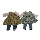 Floral Printing Spring lovely dress set Casual special design girl's clothing Wholesale kids dress