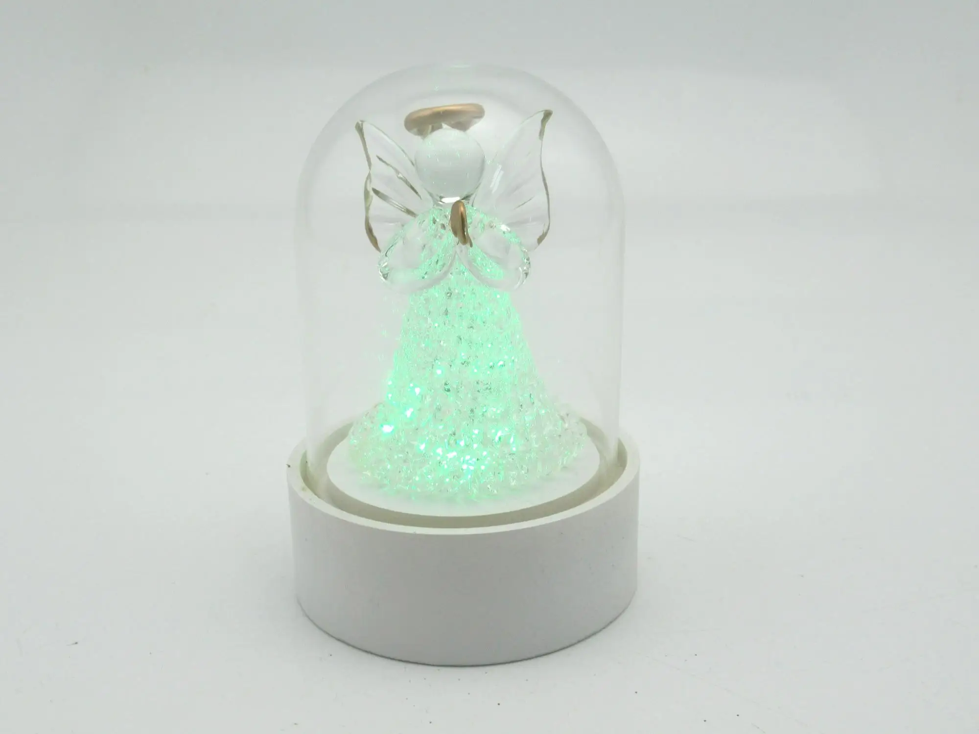 beautiful led glass dome with angel inside for home decoration