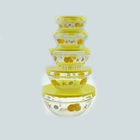 High quality microwave oven clear glass bowl with lid