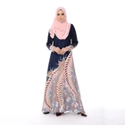 Fashion Islamic Clothing Popular Muslim Dress Soft Elegant Baju Kurung Print Malaysia Dress Dubai Abaya