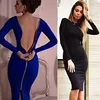 2019 Wholesale top quality Europe and America zipper casual summer bodycon sexy dress for woman
