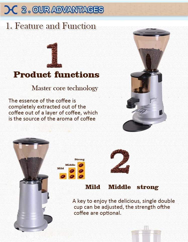 High quality manual industrial coffee grinder/burr grinder