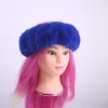 wholesale winter ladies faux fur elastic headbands with logo for women