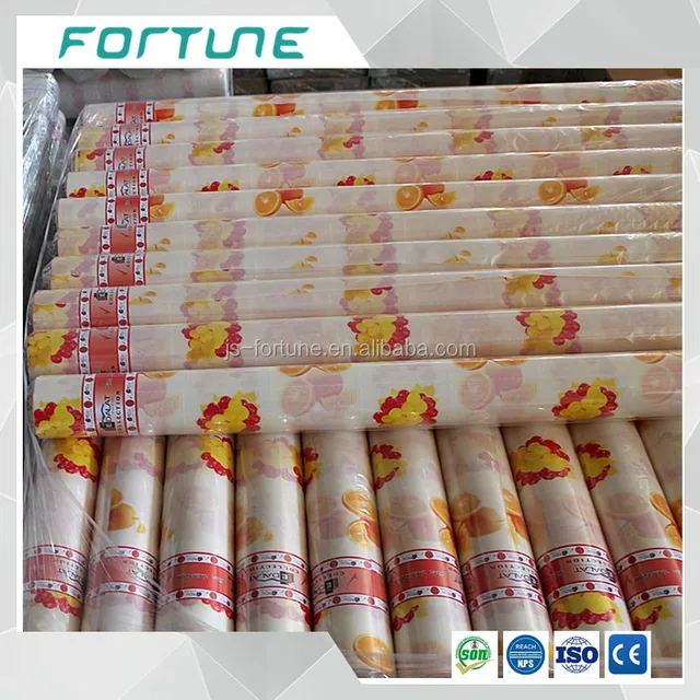 super clear soft pvc film with flower printing design used for tablecloth