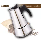 AOTAISI エスプレッソコーヒーメーカー/ステンレス鋼のコーヒーメーカー高品質/モカコーヒーメーカーコンロの鍋