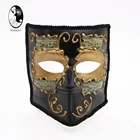 Black Masquerade Antique Greek Roman Warrior Venetian Music Symbol Carnival Mask Ball Prom halloween Costumes