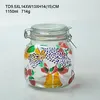 Hot sale colored glass clip jar