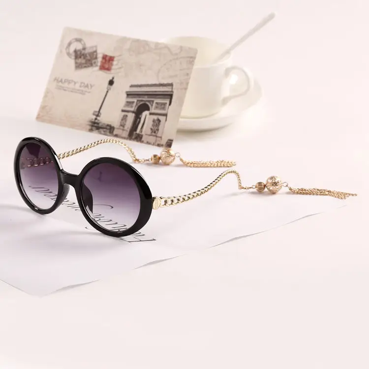 Tassels Decorative Sunglasses 2015 Vintage Retro Fashion Women Designer Sun Glasses J128 Female Famous Vogue Girl Frame Pr