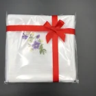 Ladies gift handkerchief floral embroidered handkerchief white cotton handkerchief 28*28cm white