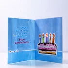 Music Birthday Card Folded Paper Happy Musical Greeting with Customize Sound Module