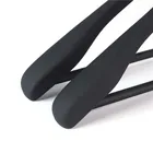 Clothes Pants Garment Rubber Coated Clothes Hanger Luxury Rubber Black Wood Clothes Suit Coat Pants Silicone Hanger