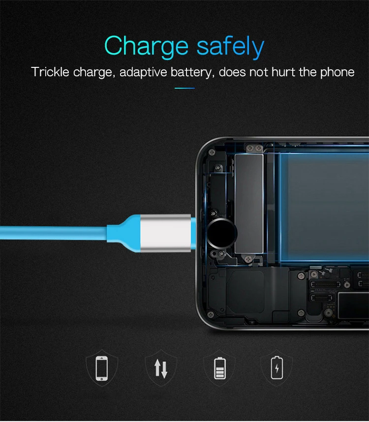 Multi Conversion Fast Charge 3 in 1 Usb Charging Cable Micro Usb Cable 100cm V8 Android phone for iPhone - ANKUX.COM