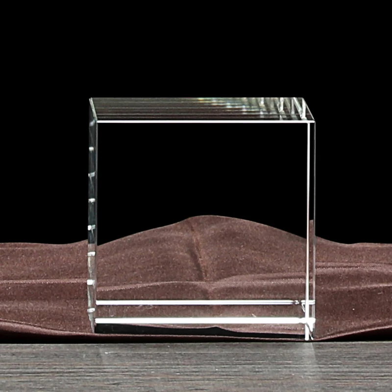 hot sale 3d laser engraved blank crystal glass cube