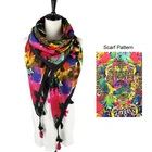 2018 Hot Sale Fashion Women Big Square Tassel Spring Scarf Parrot Leopard Printed Cotton Fringe Scarf