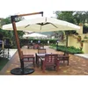 Large Wooden Garden Parasol Cantilever 3.5m outdoor Umbrella