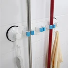 Household wall mounted hanger strong absorption mop holder 3 broom position to save space