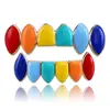 Wholesale Price Hot Sale High Quality Hiphop Body Jewelry Colorful Dental Grillz Gold Plated Rainbow Teeth Grillz
