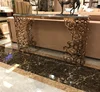 modern hallway luxury italian gold stainless steel console table