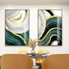 Ready to ship Unique Geometric Abstract 2 panel canvas wall art ceramic abstract crystal porcelain painting