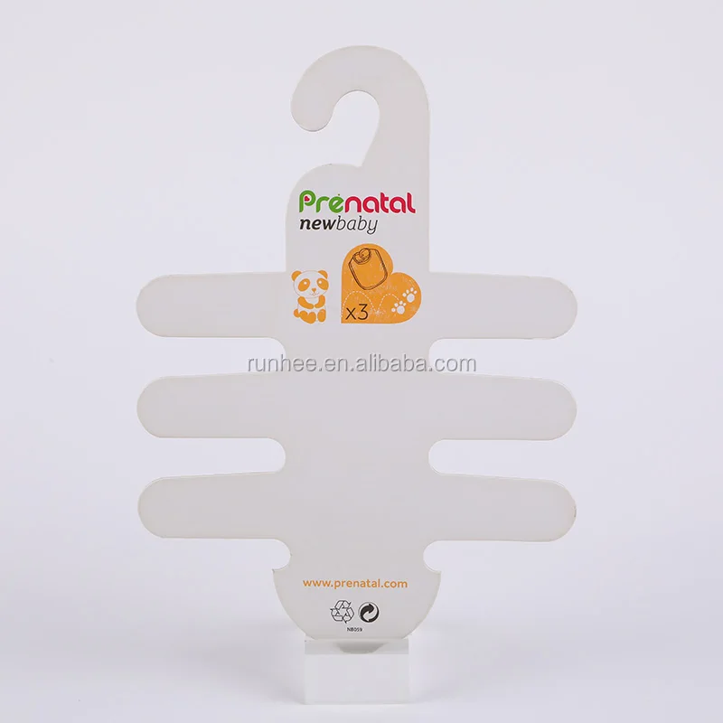 Custom Sizes Recycled Paper Cardboard Hangers For Garments SGS Certified