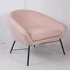 Velvet 100%P Pink One Seat Soft and Comfortable Living Room Chair,Accent Chair With arms