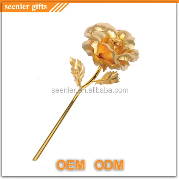 gifts & crafts  flower  24k metal craft gold rose flower with