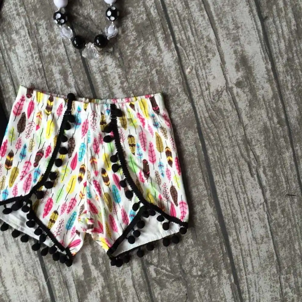 baby Girls Summer clothes girls children spirit girl outfits kids arrow outfits black top with feather shorts with accessories